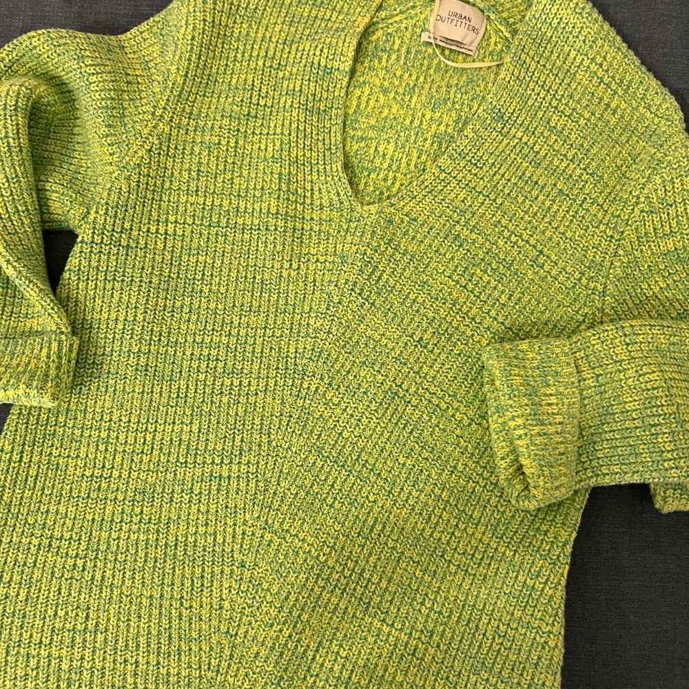 Urban Outfitters Green Crew Neck Sweater